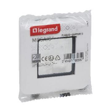  SUPPORT V+PLAQUE 2 MOD BLANC 