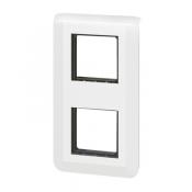  SUPPORT+PLAQUE 2X2MOD V BLANC 