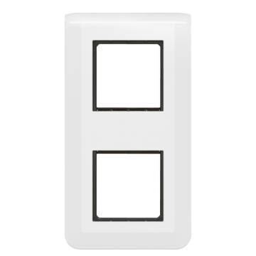  SUPPORT+PLAQUE 2X2MOD V BLANC 