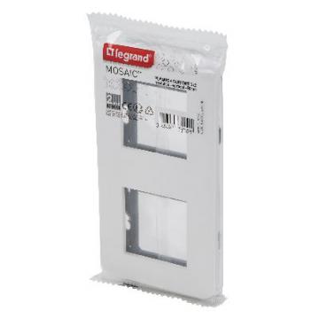  SUPPORT+PLAQUE 2X2MOD V BLANC 