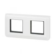  SUPPORT+PLAQUE 2X2MOD H BLANC 