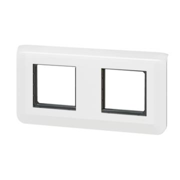  SUPPORT+PLAQUE 2X2MOD H BLANC 