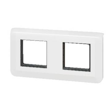  SUPPORT+PLAQUE 2X2MOD H BLANC 
