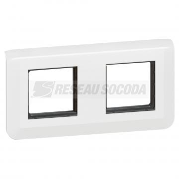  SUPPORT+PLAQUE 2X2MOD H BLANC 
