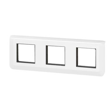  SUPPORT+PLAQUE 3X2MOD H BLANC 