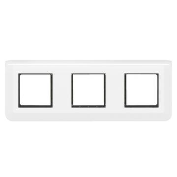  SUPPORT+PLAQUE 3X2MOD H BLANC 