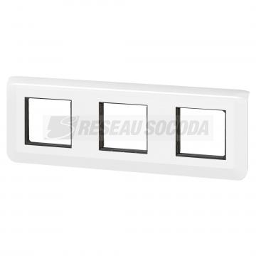  SUPPORT+PLAQUE 3X2MOD H BLANC 