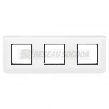  SUPPORT+PLAQUE 3X2MOD H BLANC 
