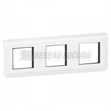 SUPPORT+PLAQUE 3X2MOD H BLANC 