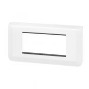 SUPPORT+PLAQUE 4 MOD H BLANC 