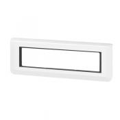  SUPPORT+PLAQUE 8 MOD H BLANC 