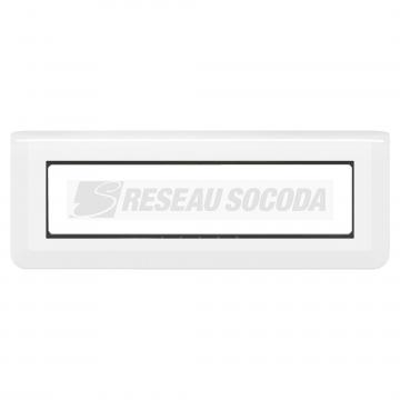  SUPPORT+PLAQUE 8 MOD H BLANC 
