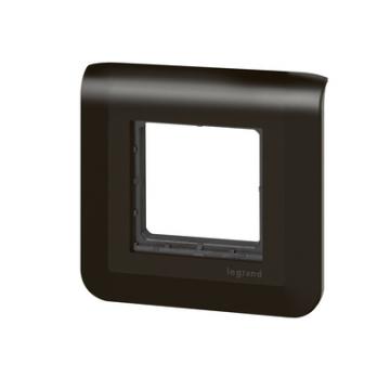  SUPPORT V+PLAQUE 2 MOD NOIR 