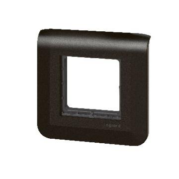  SUPPORT V+PLAQUE 2 MOD NOIR 
