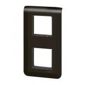  SUPPORT+PLAQUE 2X2MOD V NOIR 