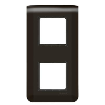  SUPPORT+PLAQUE 2X2MOD V NOIR 