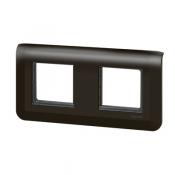  SUPPORT+PLAQUE 2X2MOD H NOIR 