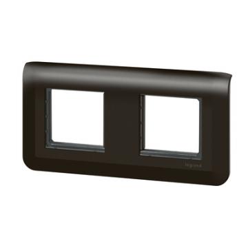  SUPPORT+PLAQUE 2X2MOD H NOIR 
