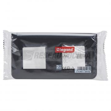  SUPPORT+PLAQUE 2X2MOD H NOIR 
