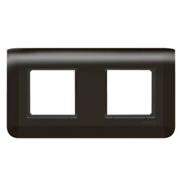  SUPPORT+PLAQUE 2X2MOD H NOIR 