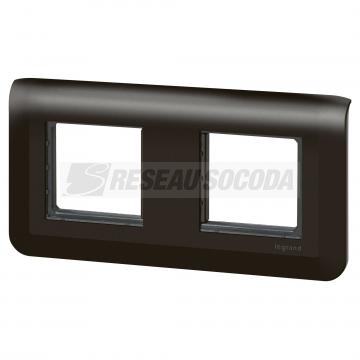  SUPPORT+PLAQUE 2X2MOD H NOIR 