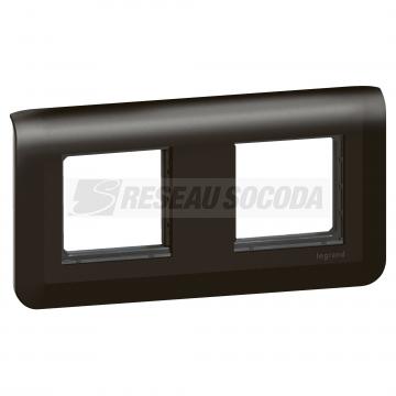 SUPPORT+PLAQUE 2X2MOD H NOIR 