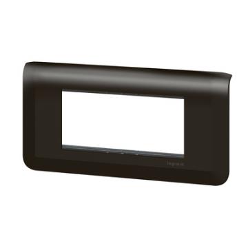  SUPPORT+PLAQUE 4 MOD H NOIR 