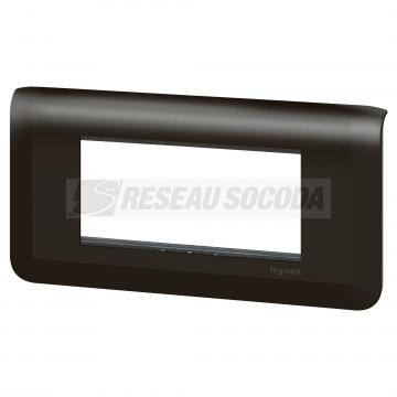  SUPPORT+PLAQUE 4 MOD H NOIR 