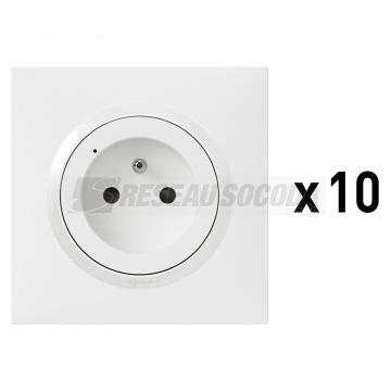  10X PRISES CONNECTEES FR BLANC 