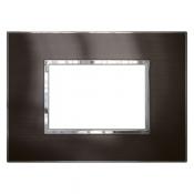  3 MOD PLAQ SQ 2 X 4 BLACK 