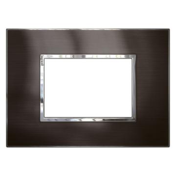  3 MOD PLAQ SQ 2 X 4 BLACK 