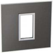  1 MOD 1G PLAQ SQ BLACK 