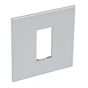  1 MOD 1G PLAQ SQ SOFT ALU 