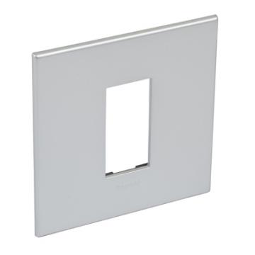  1 MOD 1G PLAQ SQ SOFT ALU 