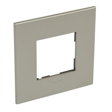  2 MOD 1G PLAQ SQ CHAMPAGNE 
