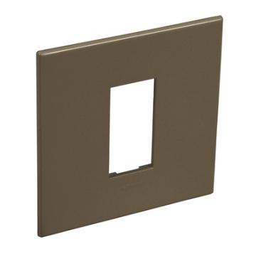  1 MOD 1G PLAQ SQ DARK BRONZE 