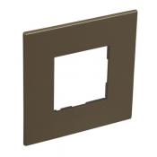  2 MOD 1G PLAQ SQ DARK BRONZE 
