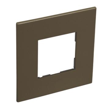  2 MOD 1G PLAQ SQ DARK BRONZE 