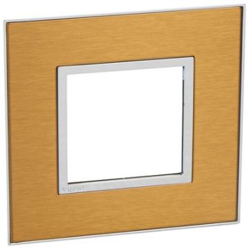  PLATE 2 SQ MOD F-G GOLD BRASS 