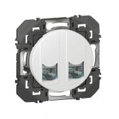  2 RJ45 CAT6A STP DOOXIE BLANC 