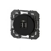  CHARG 2USB A+A 3A 15W NOIR 