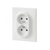  PRISE 2X2P+T 1POSTE ONE BLANC 