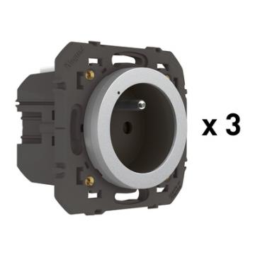  PACK EXT. 3 PRISES ALU 