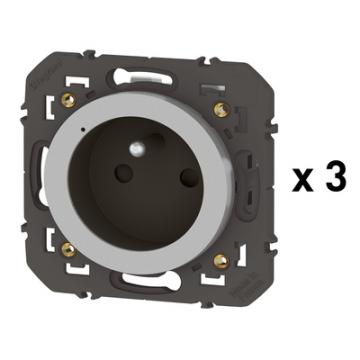  PACK EXT. 3 PRISES ALU 