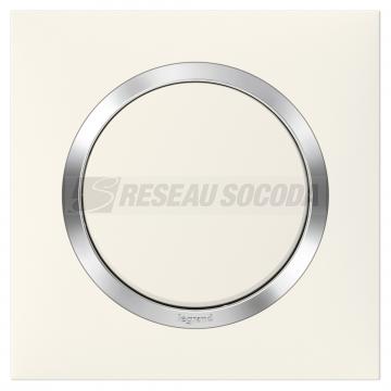  PLAQUE 1P BLANC CHROME 