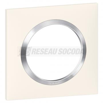 PLAQUE 1P BLANC CHROME 