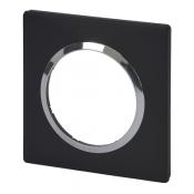  PLAQUE 1P NOIR VELOURS CHROME 