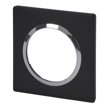  PLAQUE 1P NOIR VELOURS CHROME 