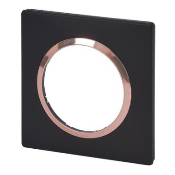  PLAQUE 1P NOIR VELOURS CUIVRE 