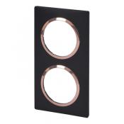  PLAQUE 2P NOIR VELOURS CUIVRE 